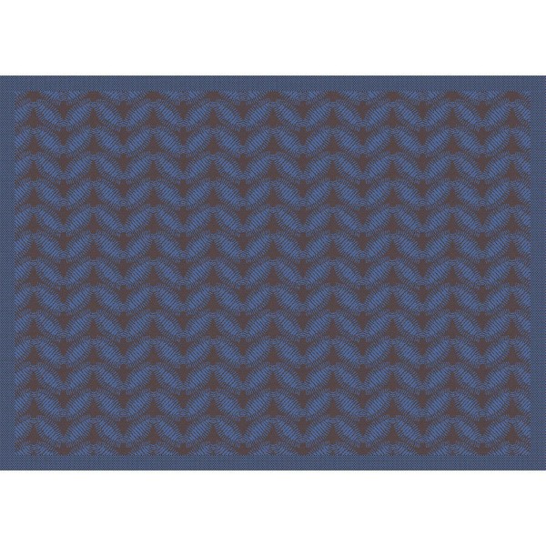 Sets de table enduits Sulawesi Feuillage Terre indigo, Le Jacquard Français