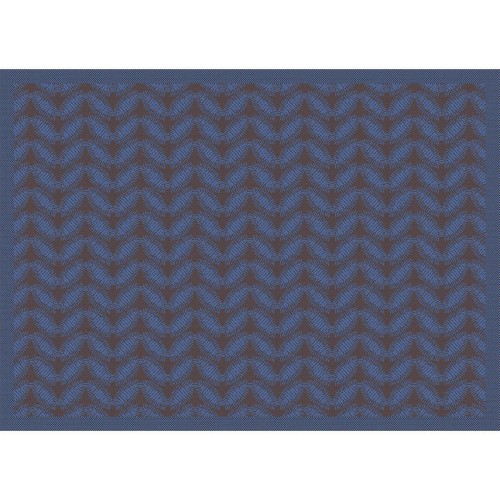 Sets de table enduits Sulawesi Feuillage Terre indigo, Le Jacquard Français