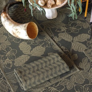 Sets de table enduits Sulawesi Fleurs Canopée, Le Jacquard Français 2