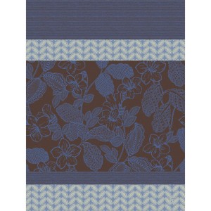 Torchons de cuisine coton Sulawesi Terre indigo, Le Jacquard Français