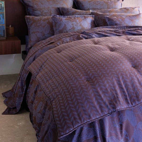 Courtepointe jacquard matelassé réversible...