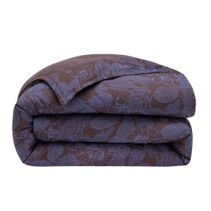 Le Jacquard Français - Parure de lit jacquard coton 80fils/cm² Sulawesi Terre indigo 2