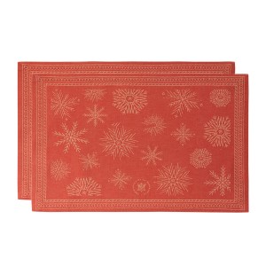 Sets de table anti tache Ciel étoilé Rouge, Le Jacquard Français 2