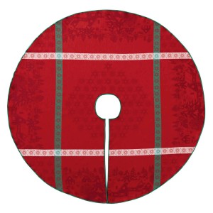 Tapis de sapin de Noël Sous les étoiles Houx, Le Jacquard Français 2