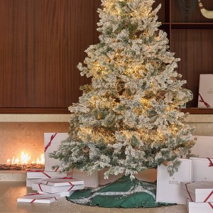 Tapis de sapin de Noël Sous les étoiles Gui, Le Jacquard Français