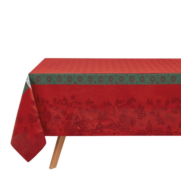 Nappe de Noël coton Sous les étoiles Houx, Le...