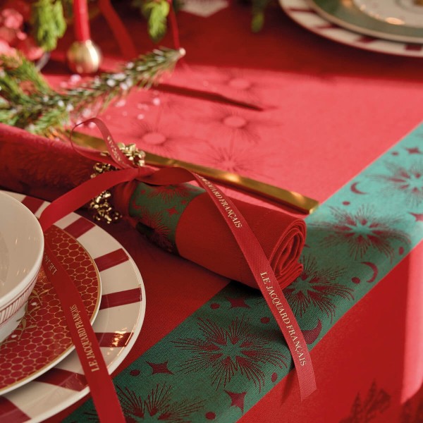 Sets de table coton jacquard antitache coton...