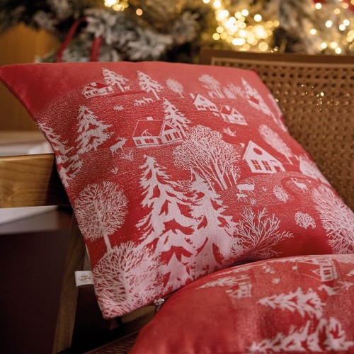 Housse de coussin coton Sous les étoiles Houx, Le Jacquard Français