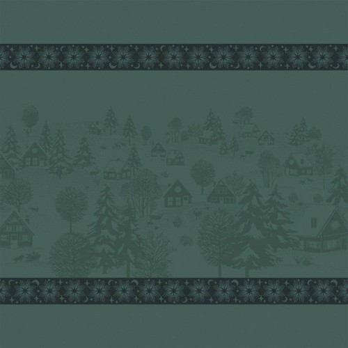 Serviettes de table de Noël Sous les étoiles Gui, Le Jacquard Français