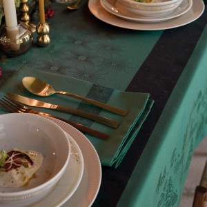 Serviettes de table de Noël Sous les étoiles Gui, Le Jacquard Français 2