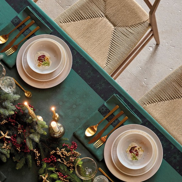 Sets de table coton jacquard antitache coton...
