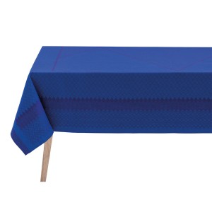 Nappe coton et lin Club Dep blue, Le Jacquard Français