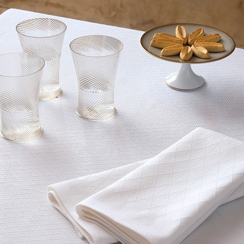 Nappe coton et lin Club Albâtre, Le Jacquard Français