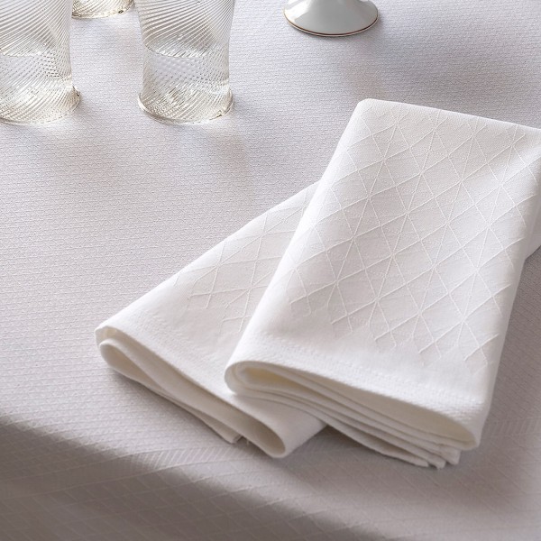 Nappe coton et lin Club Albâtre, Le Jacquard...