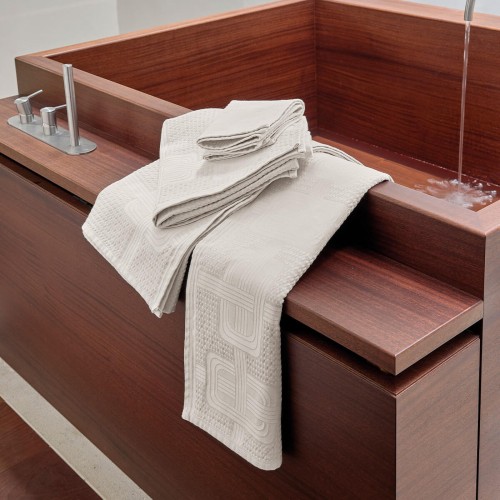 Linge de Bain double nid d'abeilles Hôtel particulier Stuc, Le Jacquard Français
