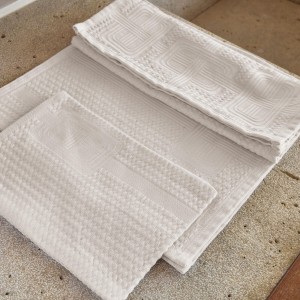 Linge de Bain double nid d'abeilles Hôtel particulier Stuc, Le Jacquard Français 2