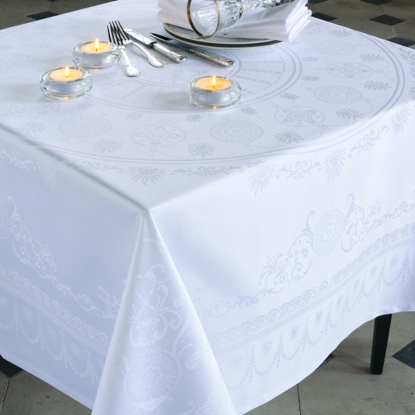 Nappe pur coton  anti-tache Eloïse Diamant, Garnier-Thiébaut
