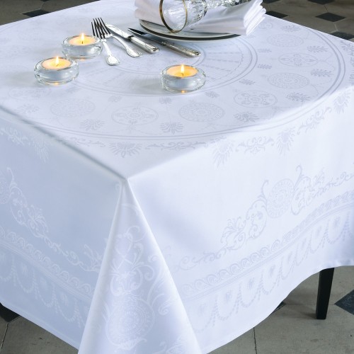 Nappe pur coton  anti-tache Eloïse Diamant, Garnier-Thiébaut
