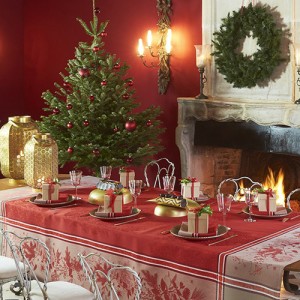 Nappe et table de Noel