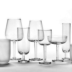 Verre, service verre et carafe