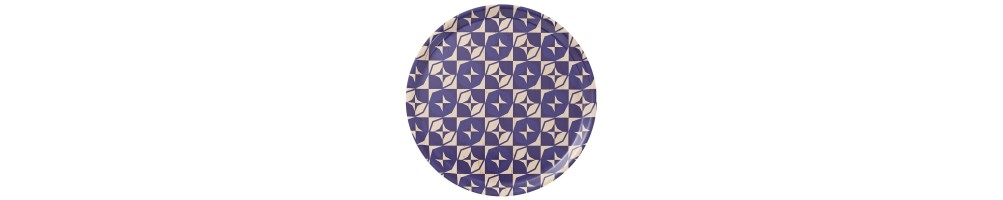 plateau de service, design, en bois, rond, bistrot, original, déco