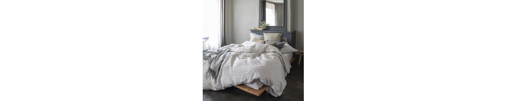 Parure et linge de lit lin lavé français - Lin lavé naturel