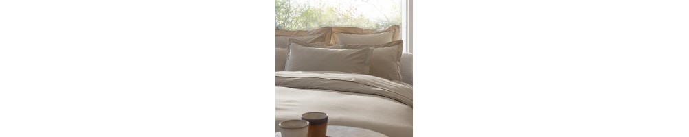 Linge de lit, parures de lit, coton peigné, qualité, haut de gamme