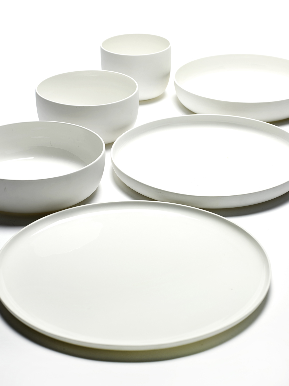 Service de table porcelaine blanc, design, moderne
